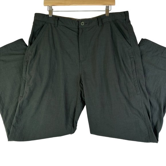 REI Pants Rei Mens Green Cargo Pants 38 X 32 Hiking Outdoors Zipper